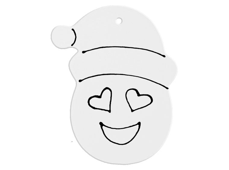DETAILED ROUND SANTA ORNAMENT
