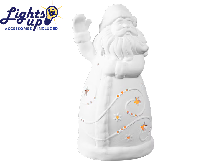 LIGHTED HOLLY JOLLY SANTA