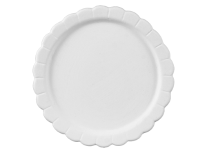 SCALLOPED DESSERT PLATE