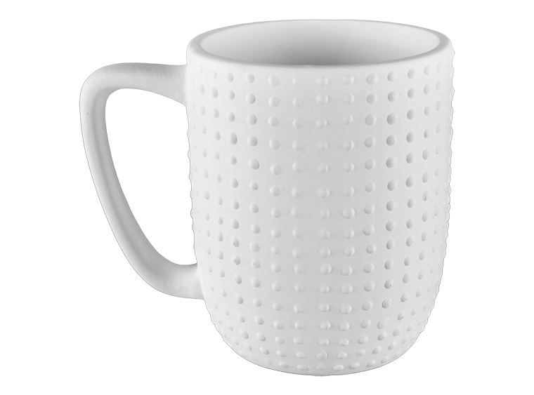 STONEWARE POINTILLISTIC MUG