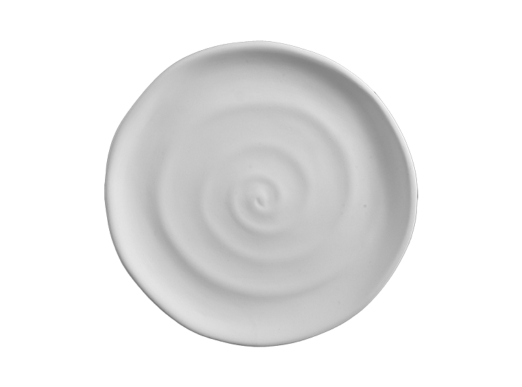 STONEWARE SPIRAL APPETIZER PLATE