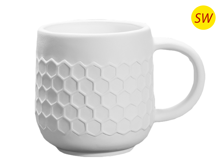 STONEWARE HONEYCOMB MUG