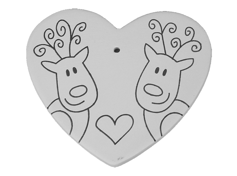 DETAILED REINDEER LOVE ORNAMENT