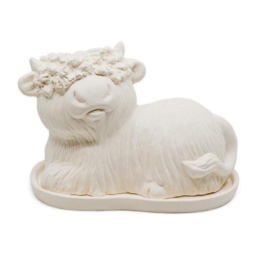 HIGHLAND COW BUTTER DISH