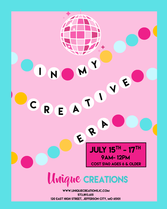 IN MY CREATIVE ERA SUMMER CAMP  JULY 15th-17th @ 9:00am-12:00pm ages 6 and older