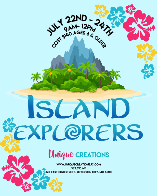 ISLAND EXPLORERS SUMMER CAMP  JULY 22nd-24th @ 9:00am-12:00pm ages 6 and older