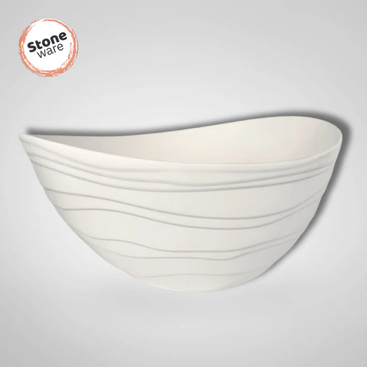 STONEWARE CASCADE SERVING BOWL