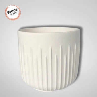 STONEWARE EMBOSSED PLANTER