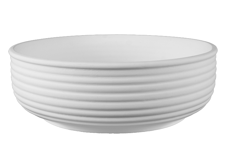 STONEWARE FOOTED BOWL