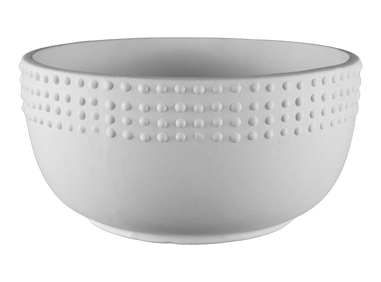 STONEWARE POINTILLISTIC BOWL