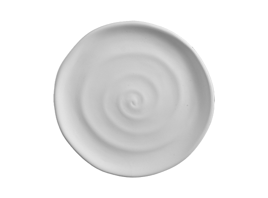 STONEWARE SPIRAL APPETIZER PLATE