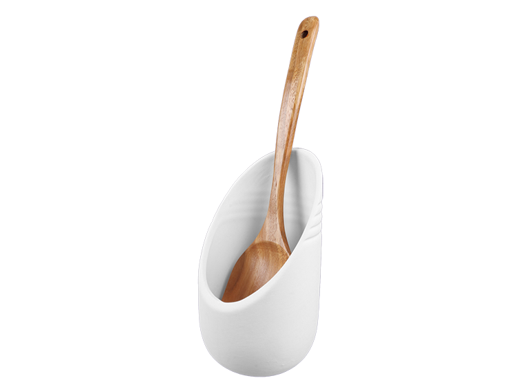 STONEWARE STANDING SPOON REST