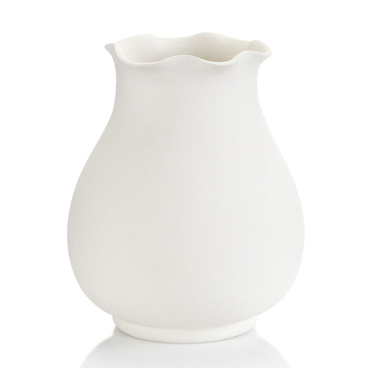 VASE WITH SCALLOPED EDGE