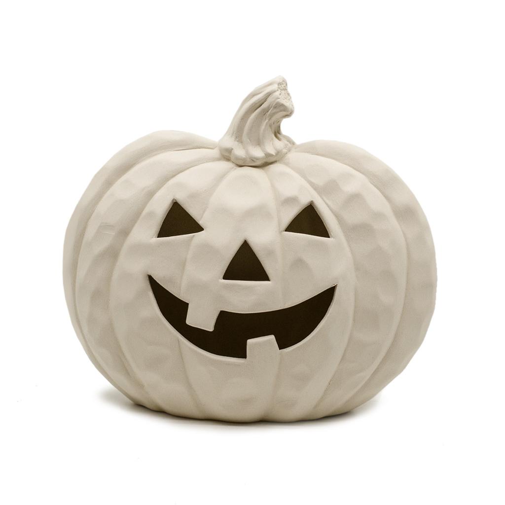 WOOD WHITTLED JACK-O-LANTERN