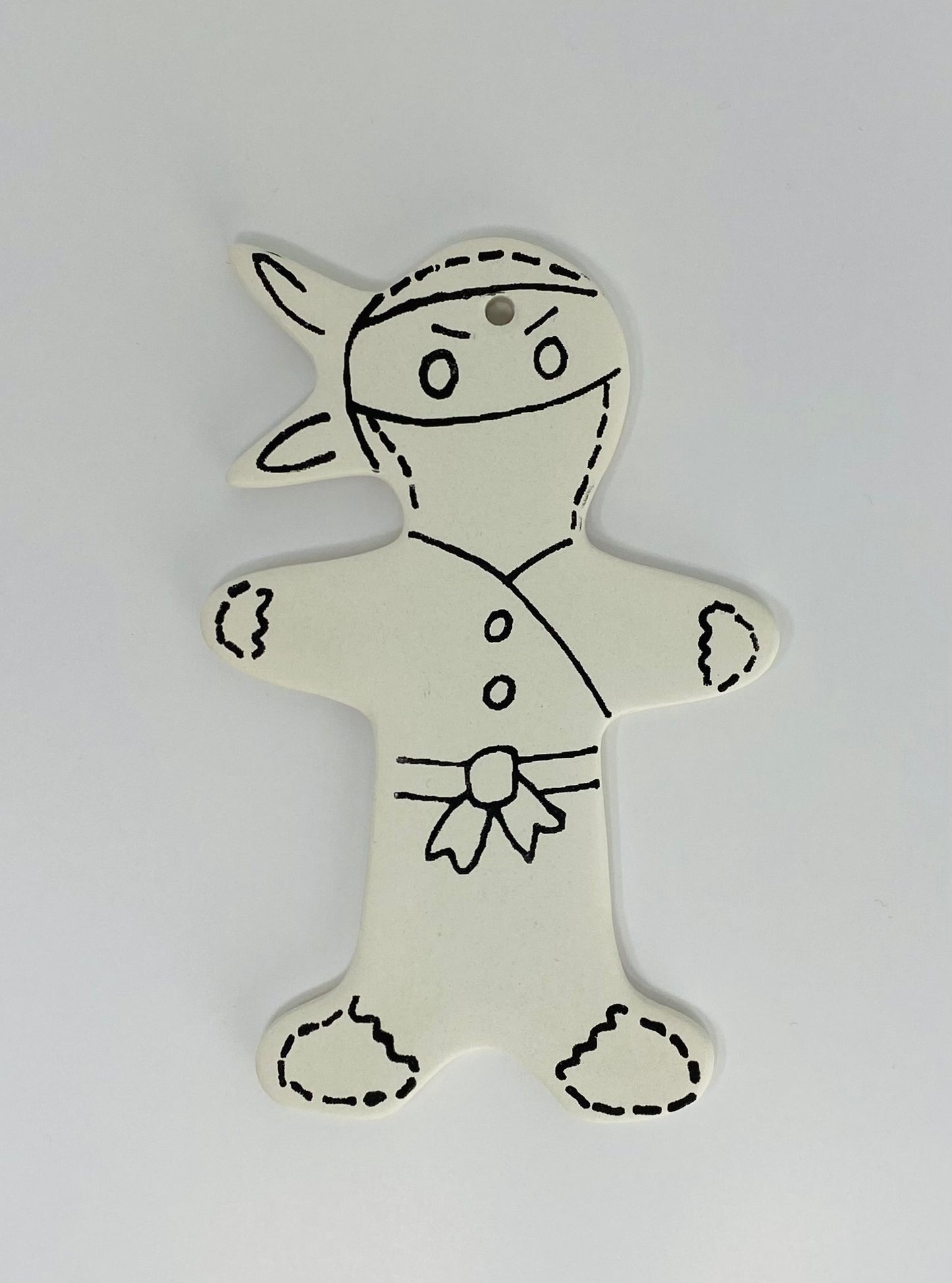 DETAILED NINJA GINGERBREAD ORNAMENT