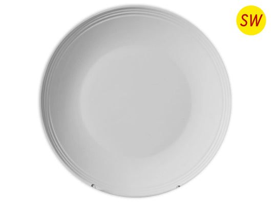 STONEWARE RIMMED DINNER PLATE