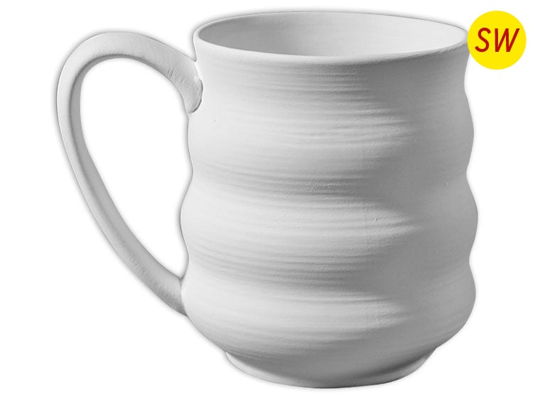 STONEWARE WAVY MUG