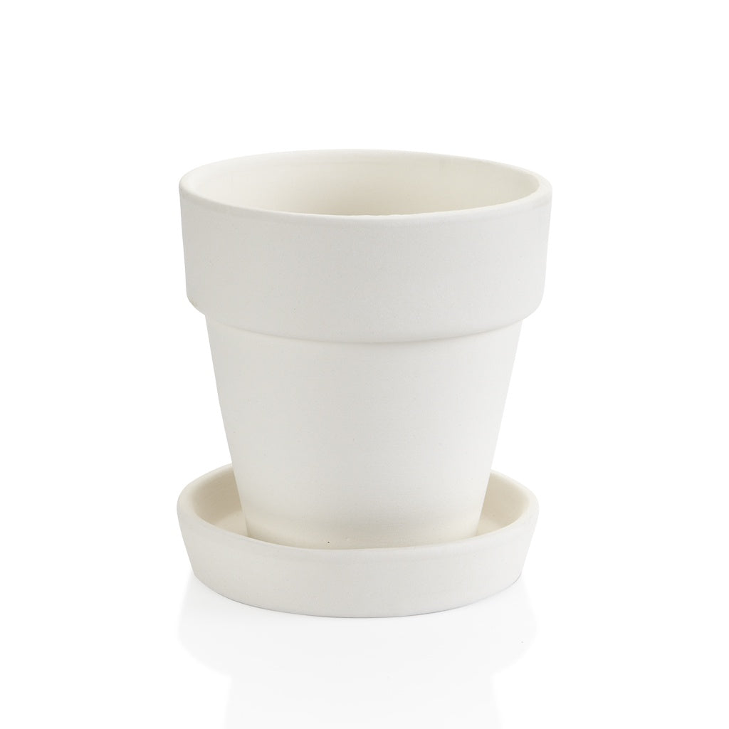 SMALL FLOWER POT WITH SAUCER