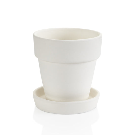 SMALL FLOWER POT WITH SAUCER